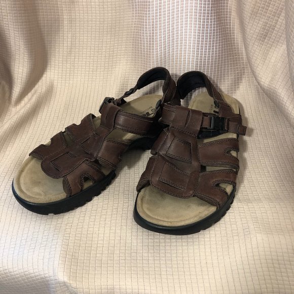 Teva brown leather men sandals, 12 main image 4